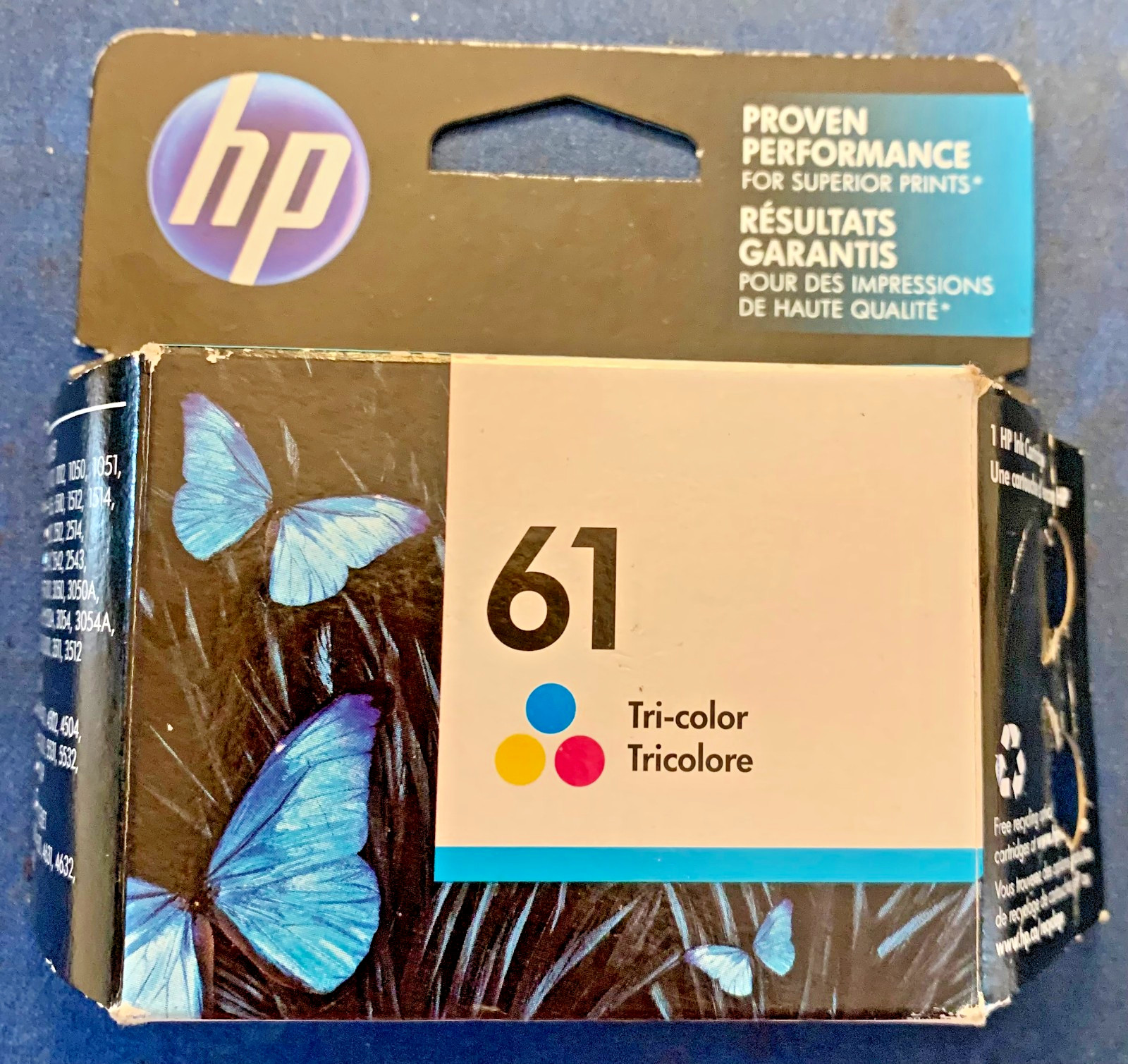 NEW Genuine HP 61 Tri-color Original Ink Cartridge Expired 2016 - Sealed