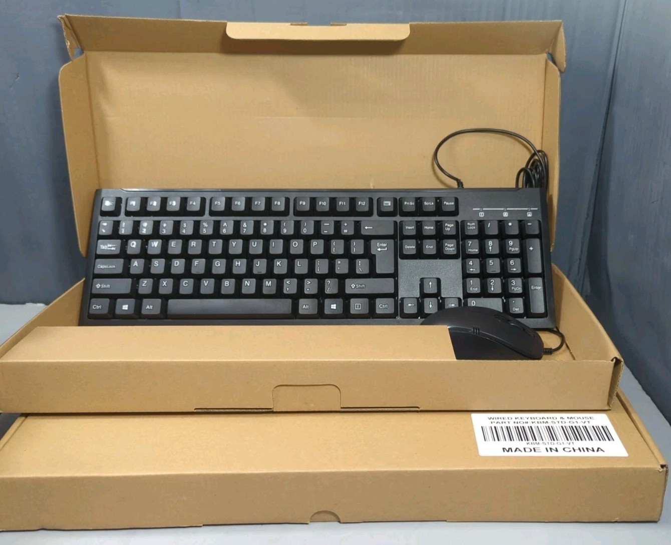 Keyboard  Mouse Wired  2 Sets Of 2 KBM-STD-G1-VT  Open Box  QWERTY