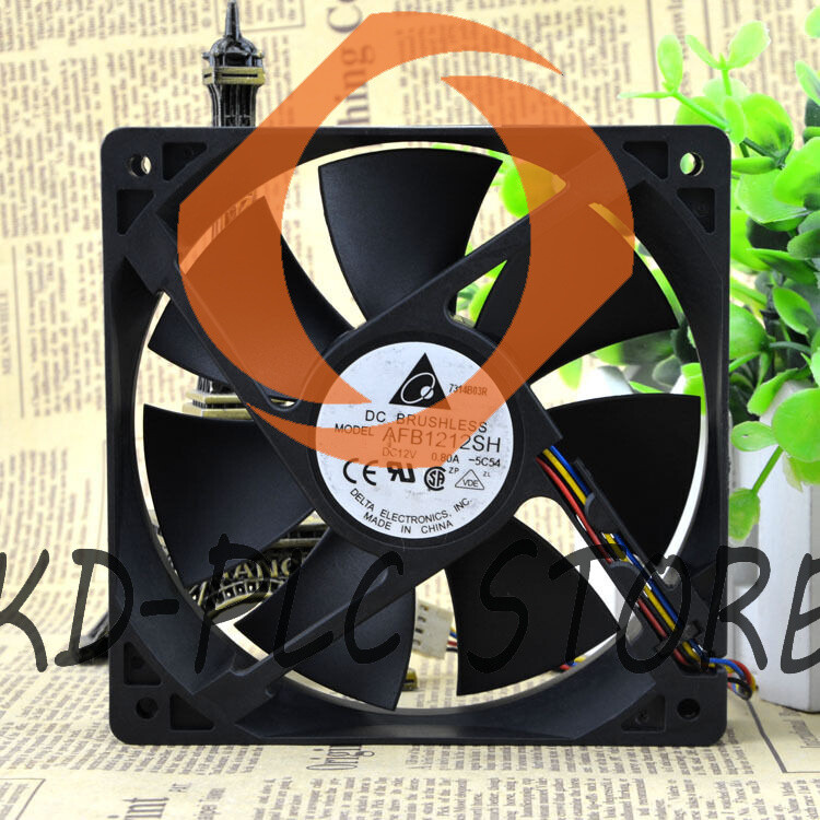 New 2pcs Delta fan AFB1212SH 12CM 12025 12V 0.80A Cooling Fan Good Quality