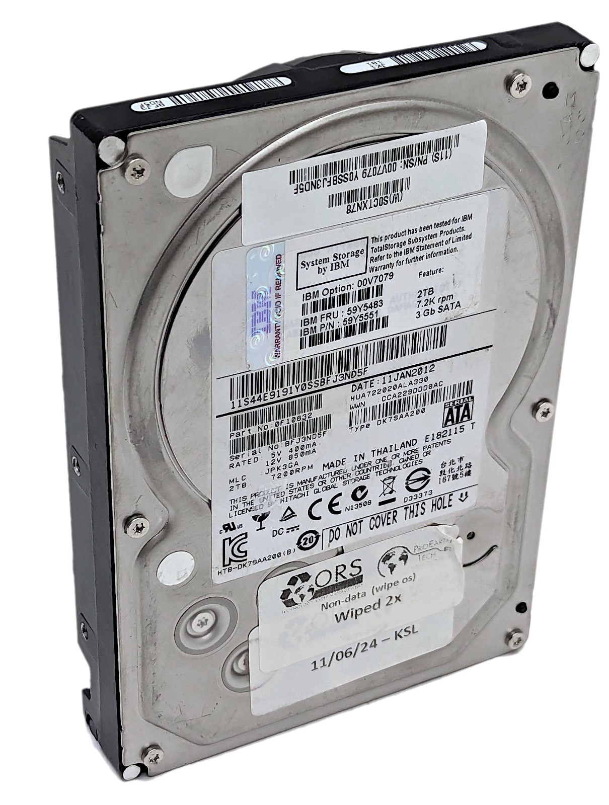 IBM Hitachi 2TB SATA II 7200RPM 3.5" Enterprise Hard Drive HDD HUA722020ALA330
