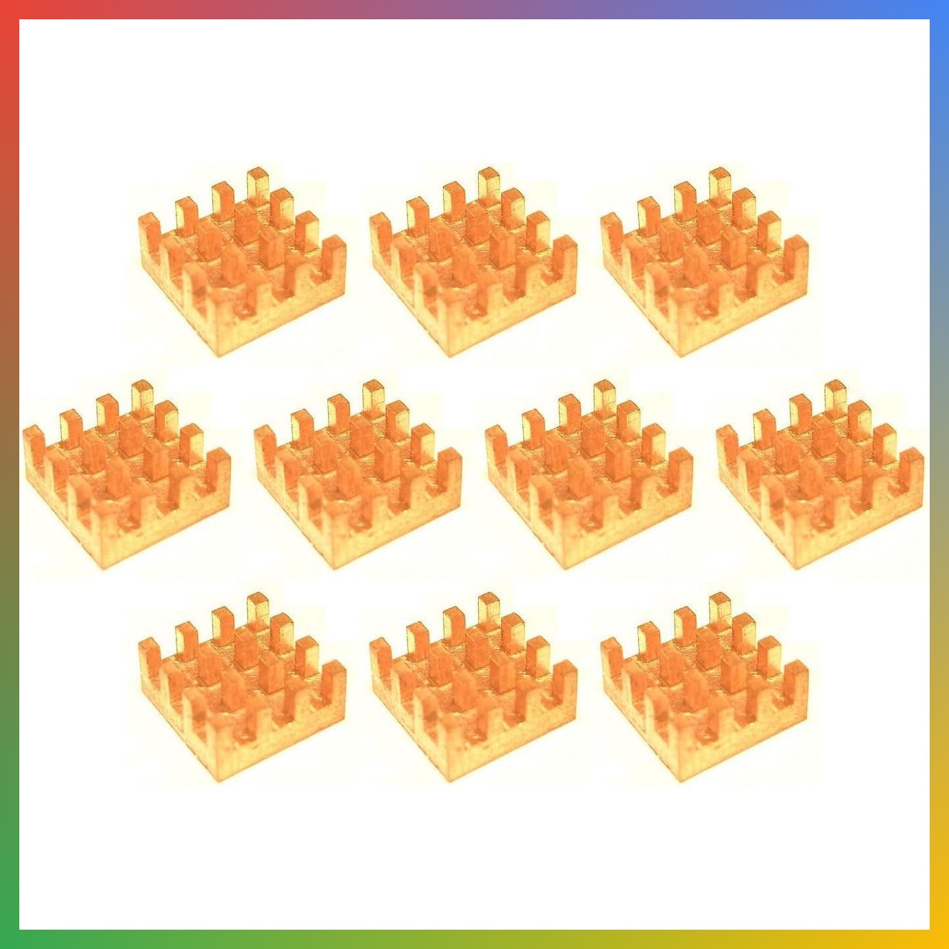 VRM Copper Heatsink 10pcs Mini Cooler Heat Sink 9mm x 9mm x 4mm Passive Cooling