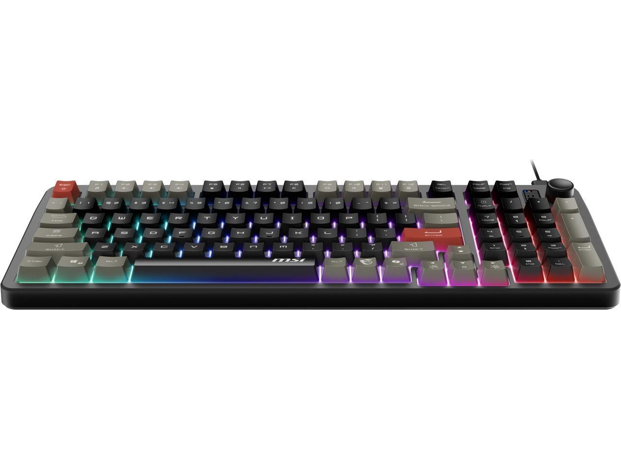 MSI Forge GK110 RGB Gaming Keyboard, Membrane Switch, Anti-Ghosting Keys, RGB