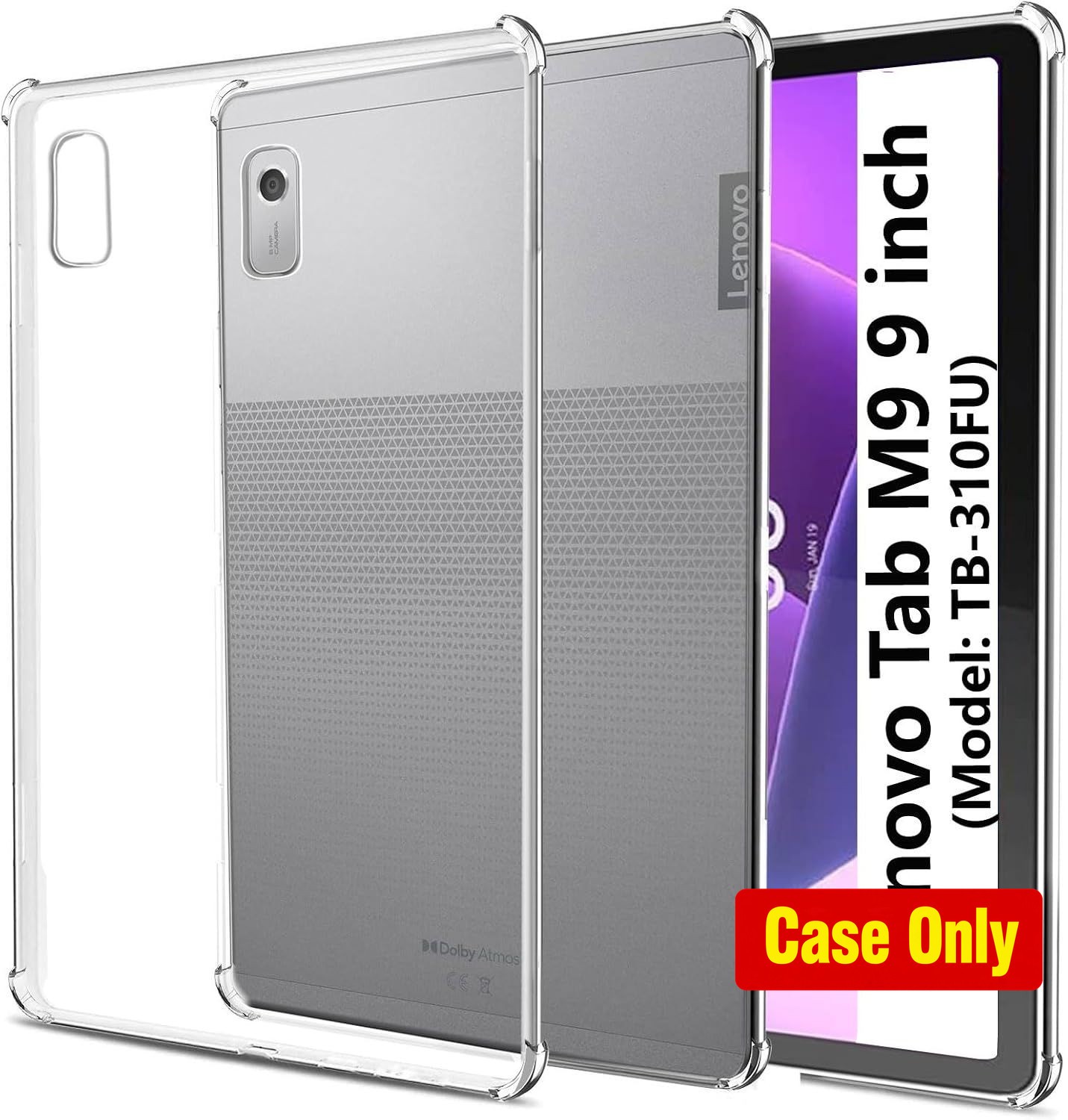 Case for Lenovo Tab M9 9 inch, Ultra Thin Shockproof TPU Protective Cover