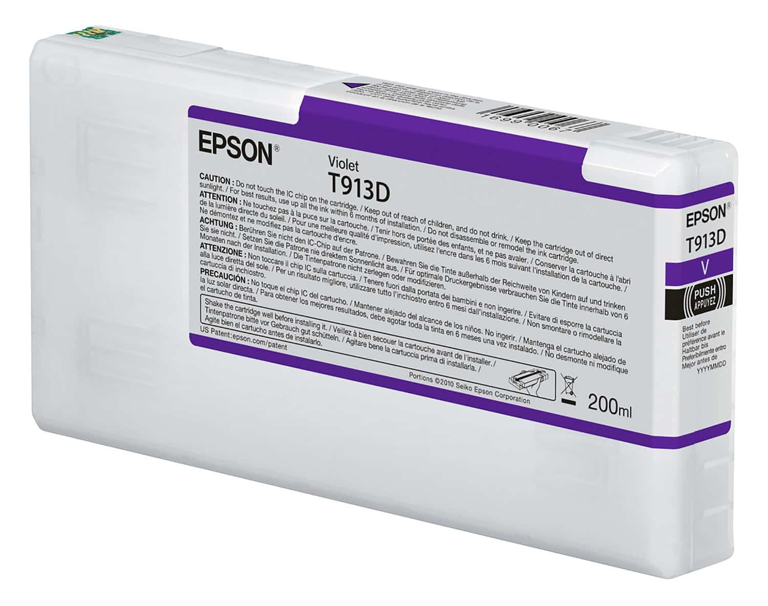 Epson T913 UltraChrome HDX 200mL Violet Ink Cartridge [T913D00]