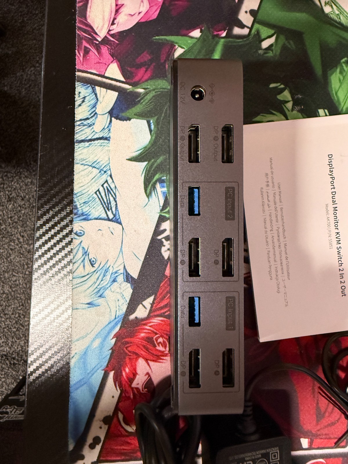 UGREEN CM695 8K Displayport KVM Switch DP 1.4 USB 3.0 USB-C open box