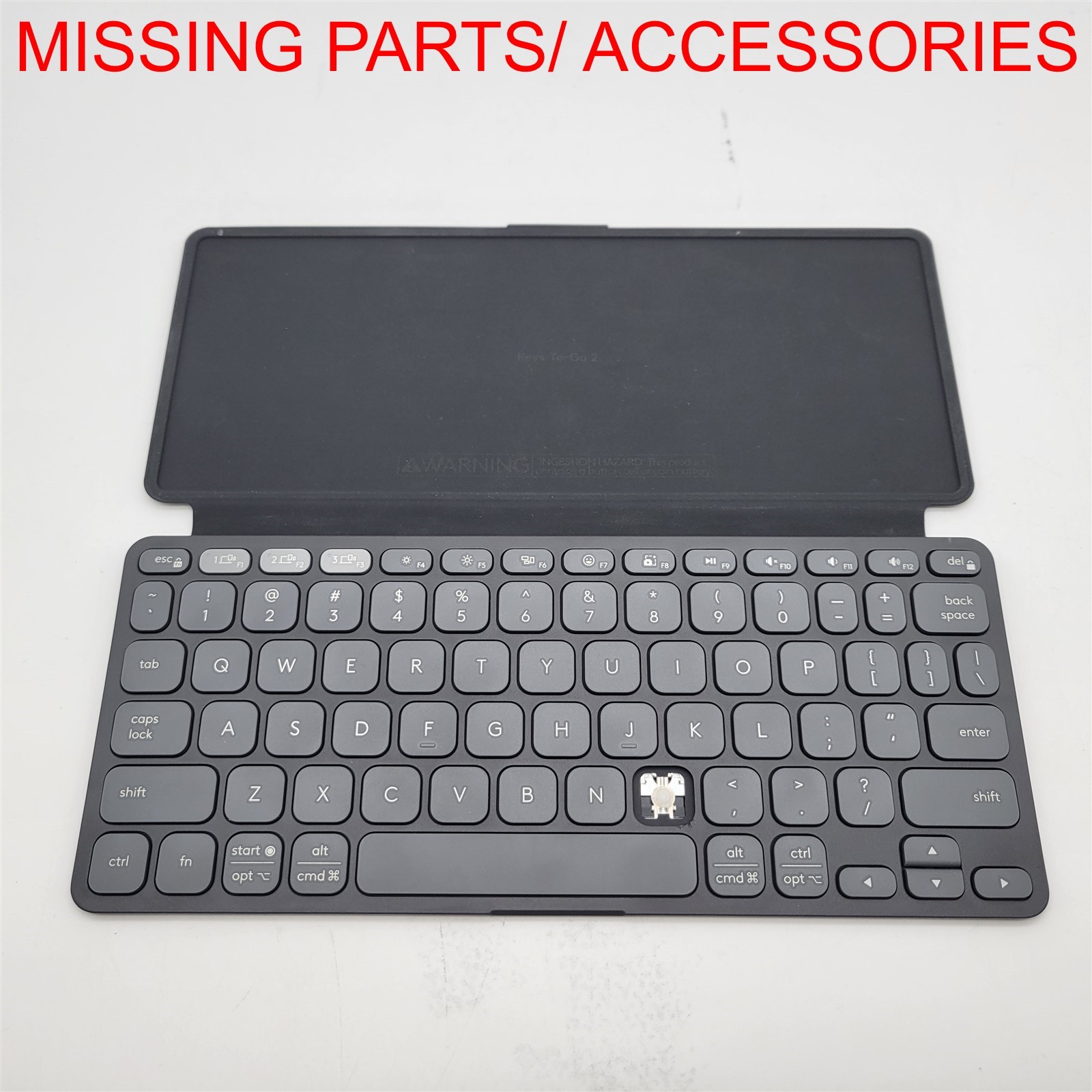 Logitech Keys-to-GO 2 Portable Bluetooth Tablet Keyboard - Graphite *READ*