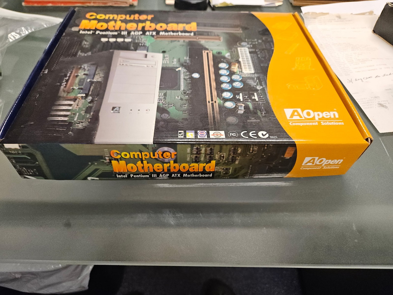 UPDATED - MINT Aopen AX6BC Motherboard with box and accessories.