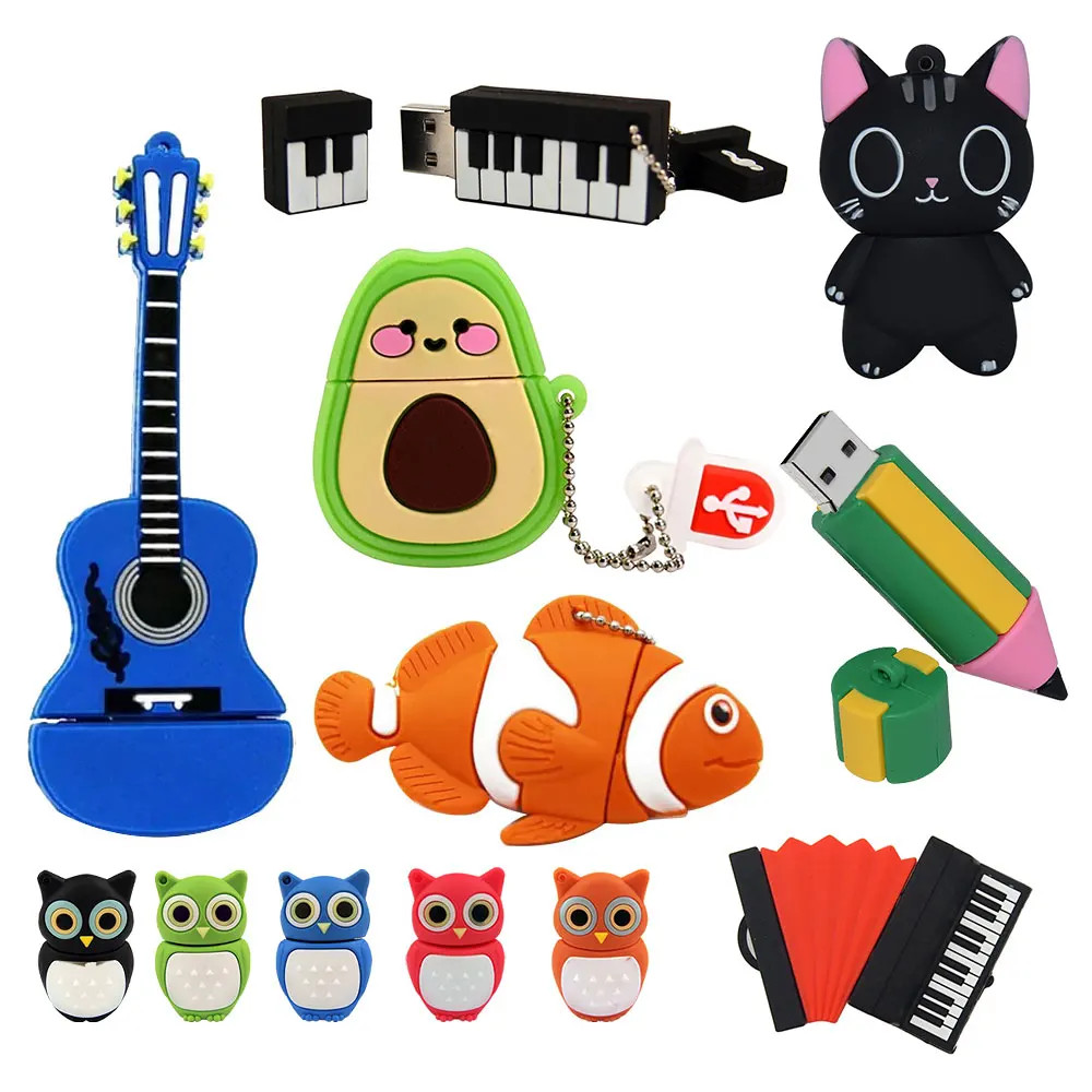Cute Cartoon Animal Penguin Cat Owl 64GB USB Flash Drive 8GB 16GB 32GB Lion