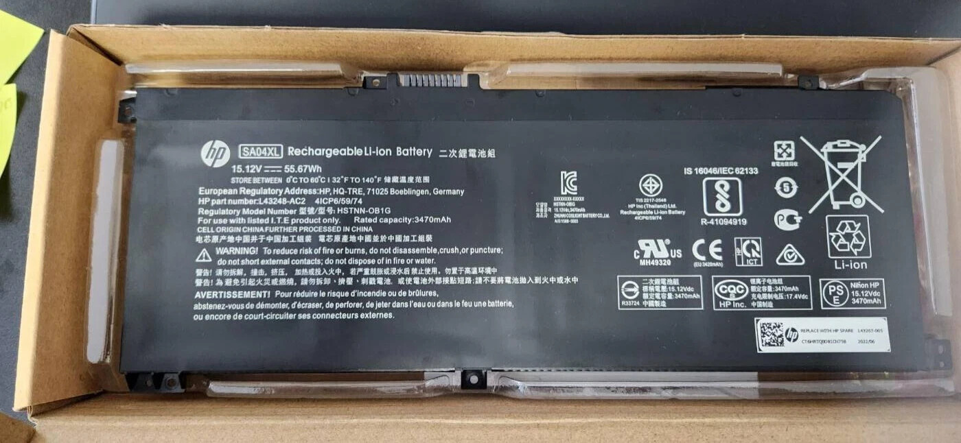 OEM Genuine SA04XL Battery For HP X360 15-DR 15-DR0010TX L43267-005 L43248-541