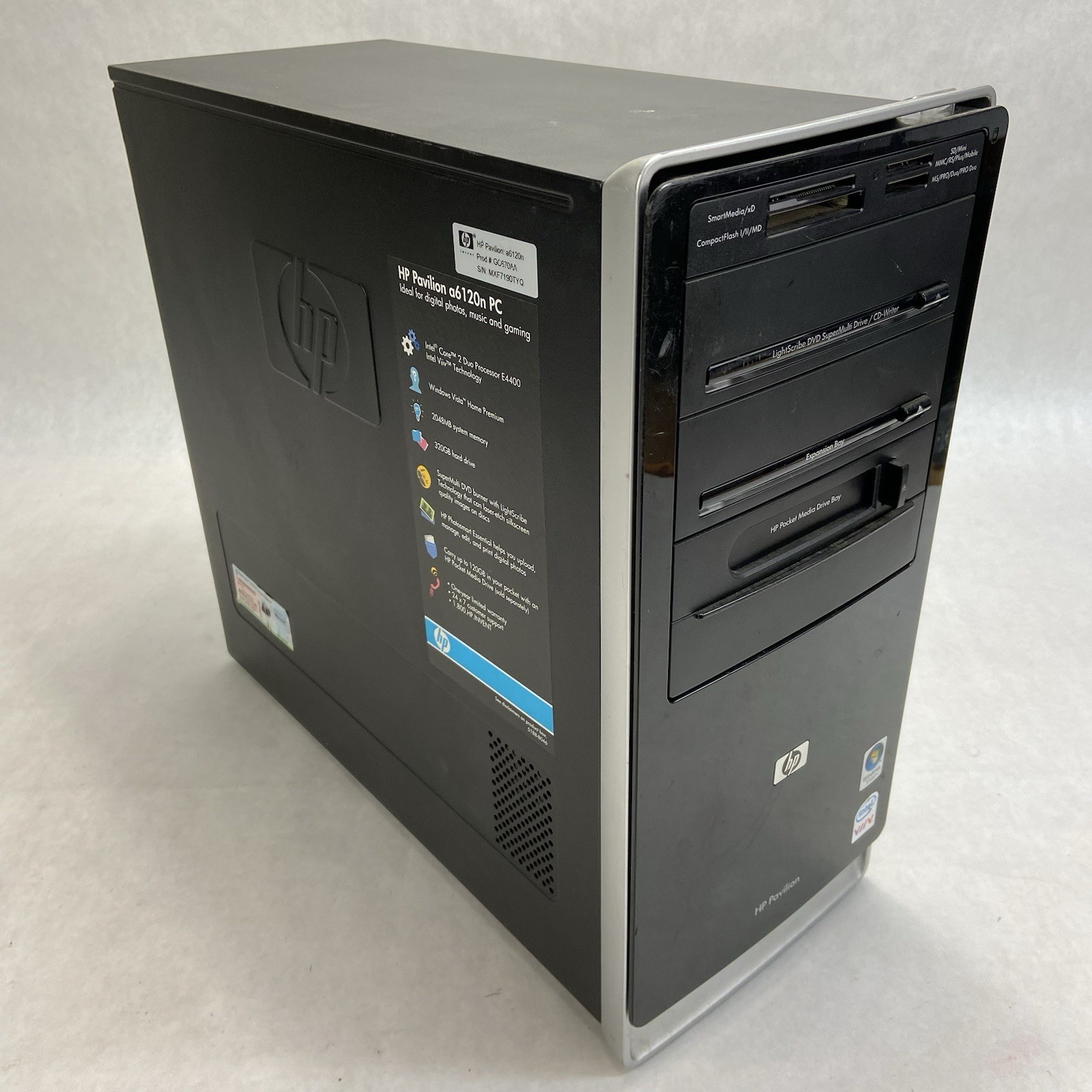 HP Pavilion A6120n MT Intel Core 2 Duo E4400 2GHz 2GB RAM No HDD No OS