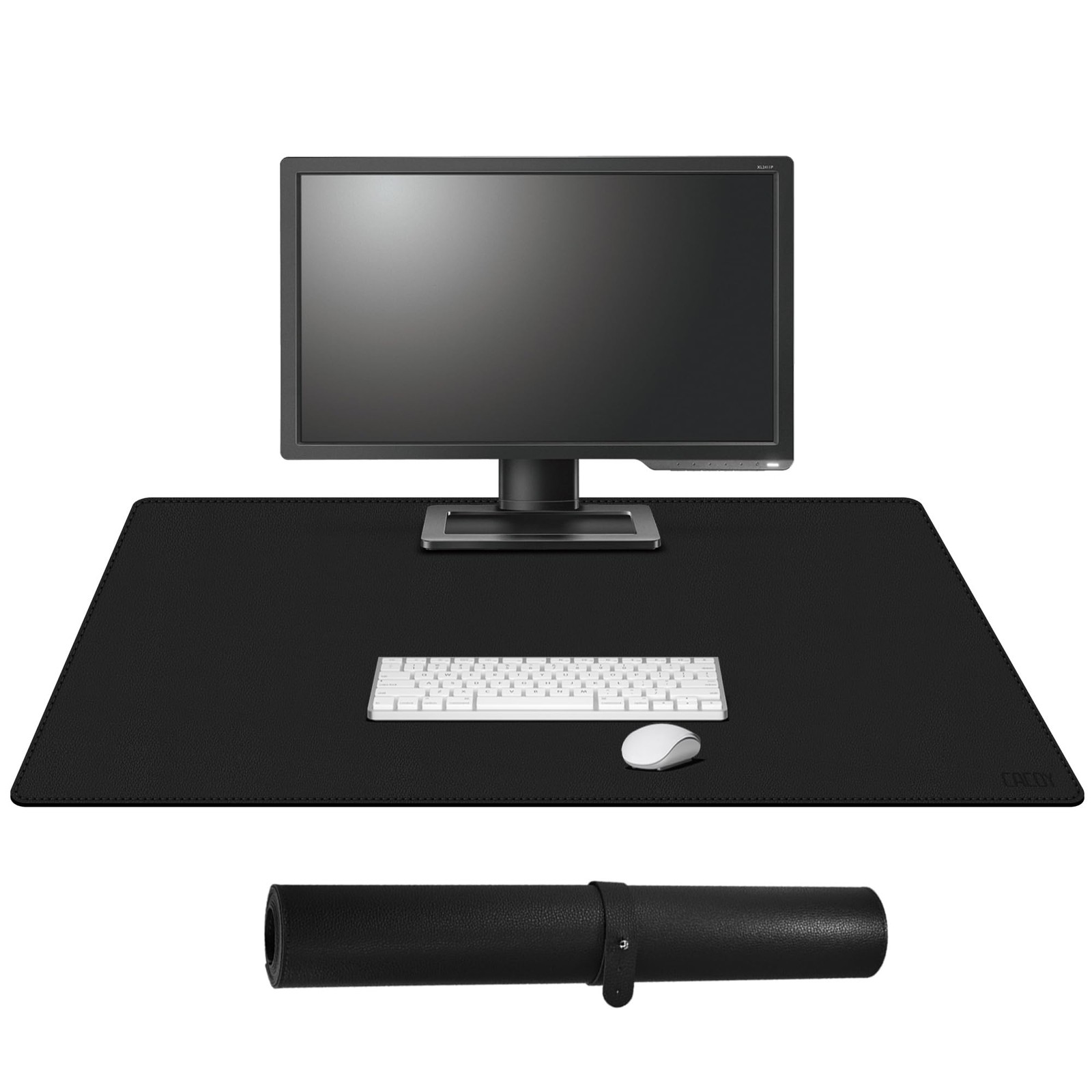 36" x 20" Leather Desk Mat for Home Office, Extra Large PU Leather Desk Pad B...