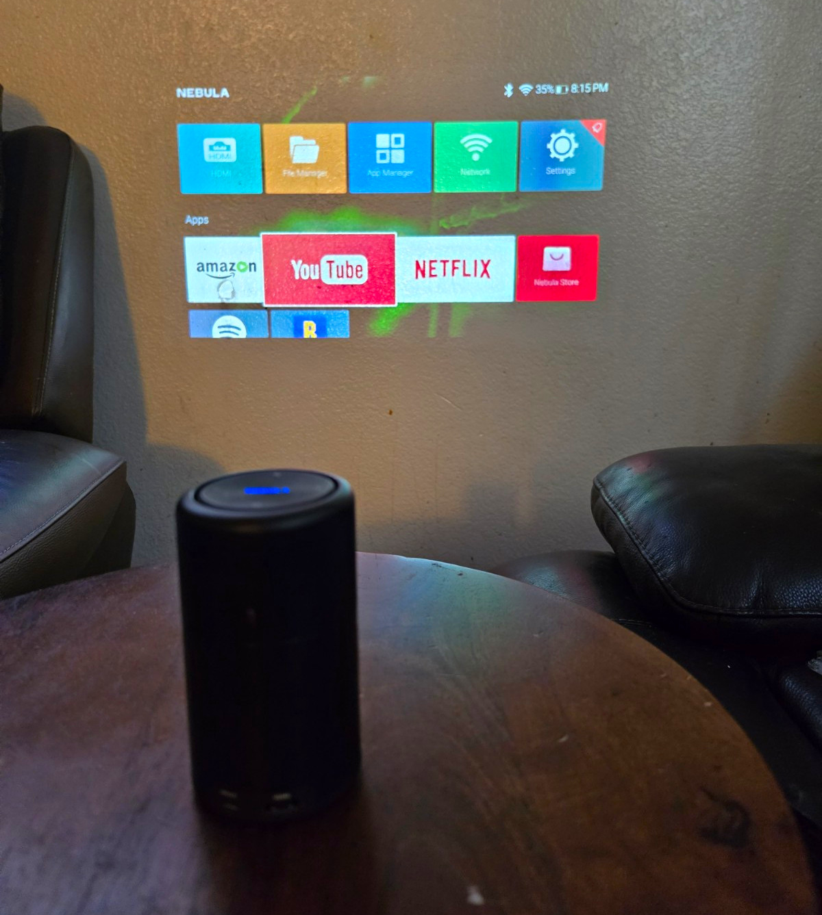 Nebula Capsule Portable DLP Mini Projector 100 ANSI 1080p HDMI Black D4111