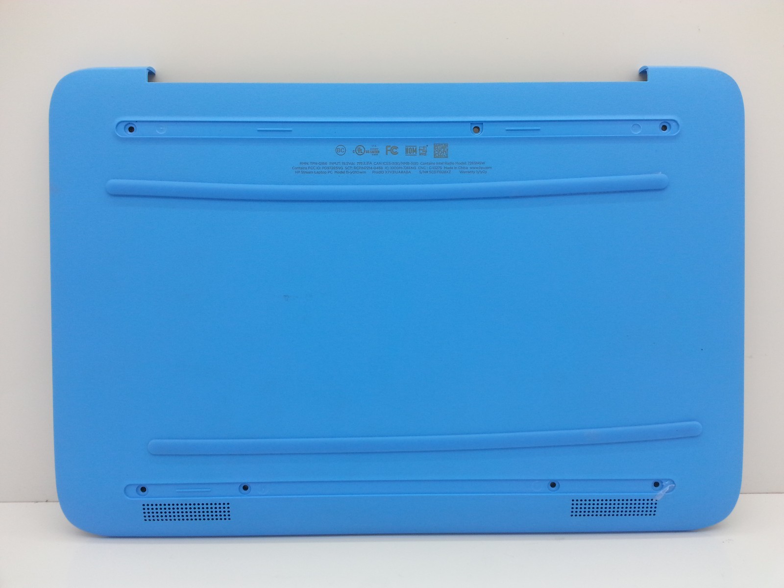 HP Stream 11-Y 11-Y010WM Blue Bottom Case & 2 Rubbers USB Ports + Speakers / 61