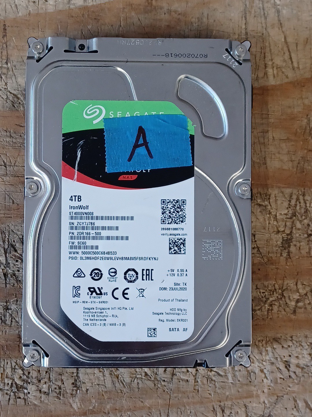 Seagate IronWolf ST4000VN008 4TB 3.5" 64MB SATA 6Gb/s