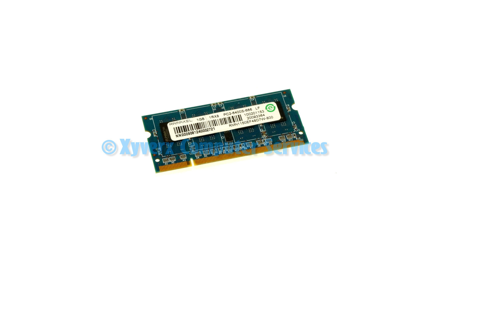 RMN1150EF48D7W-800 GENUINE RAMAXEL LAPTOP MEMORY 1GB 1Rx8 PC2-6400S-666 (CA63)