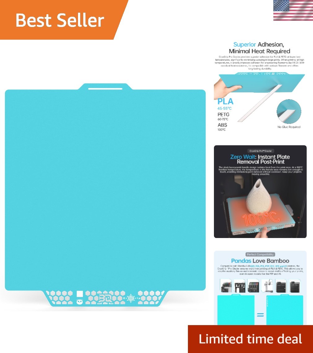 BIQU CryoGrip Pro Build Plate for Smooth Printing | Glacier-Blue, 257mm Size