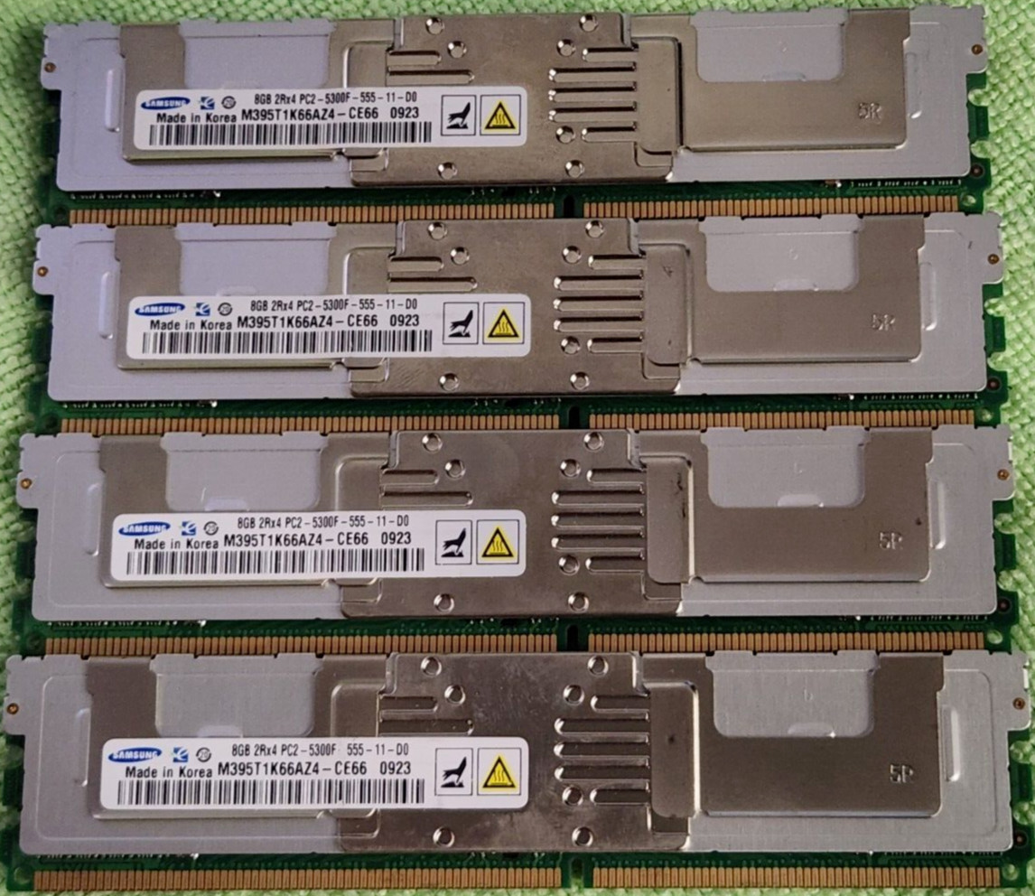 Samsung 32GB (8GBx4) 2Rx4 PC2-5300F Server Memory RAM M395T1K66AZ4-CE66