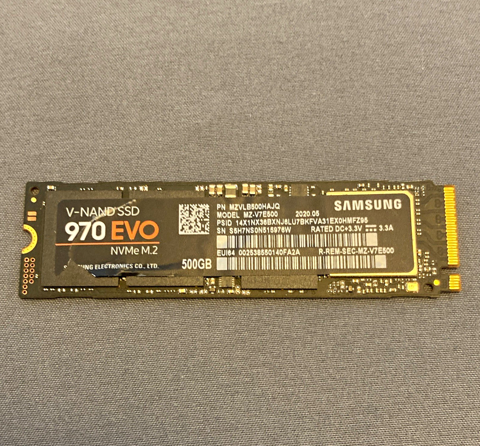 Samsung 970 EVO 500GB M.2 NVMe Internal SSD V-NAND MZ-V7E500