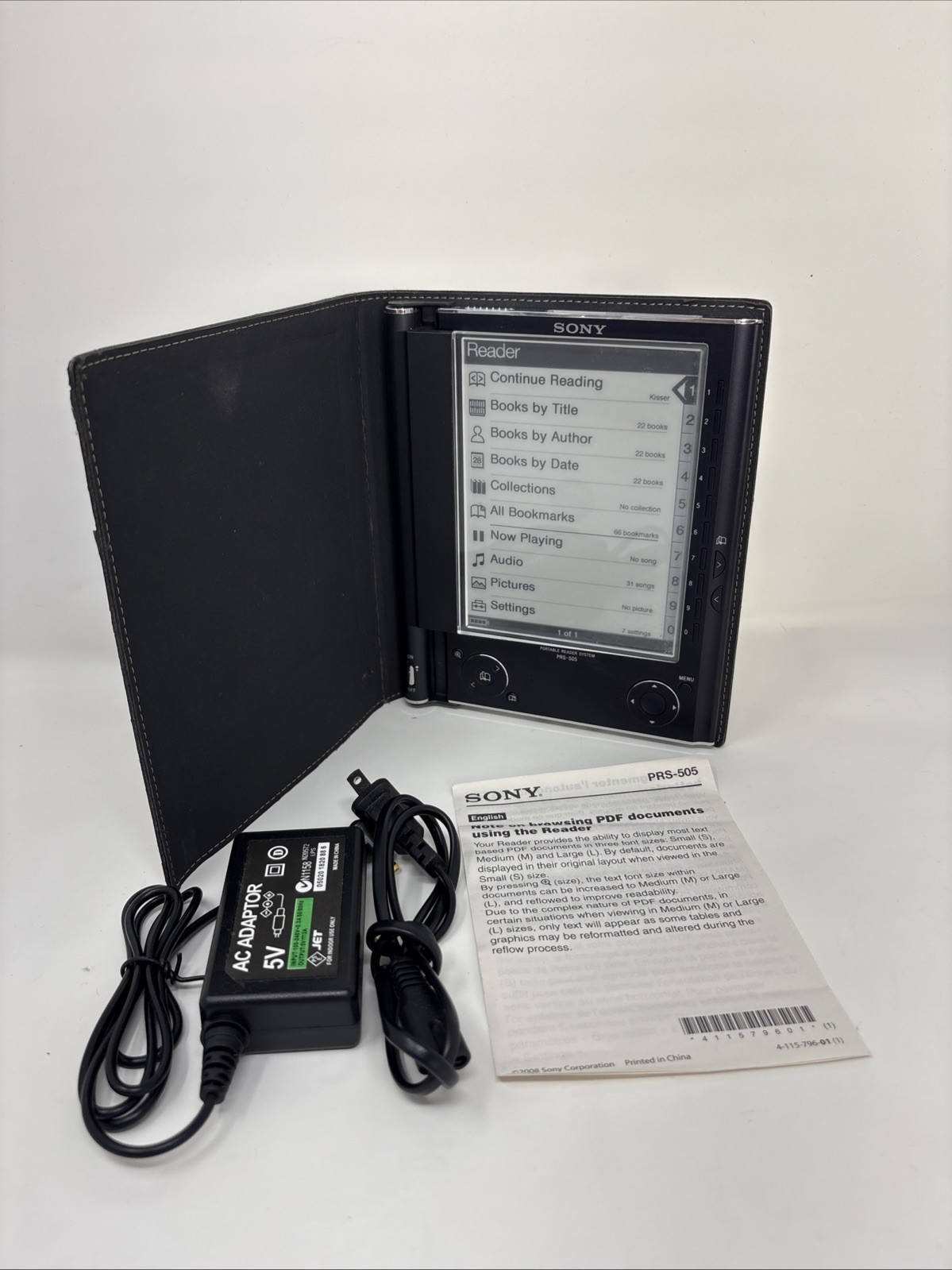 Sony PRS-505 BLUE E-Ink Portable E-Reader