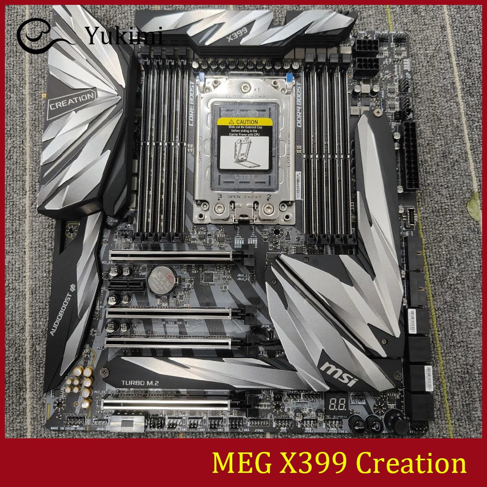 FOR MSI MEG X399 Creation DDR4*8 256GB AMD E-ATX Ｍotherboard Test OK