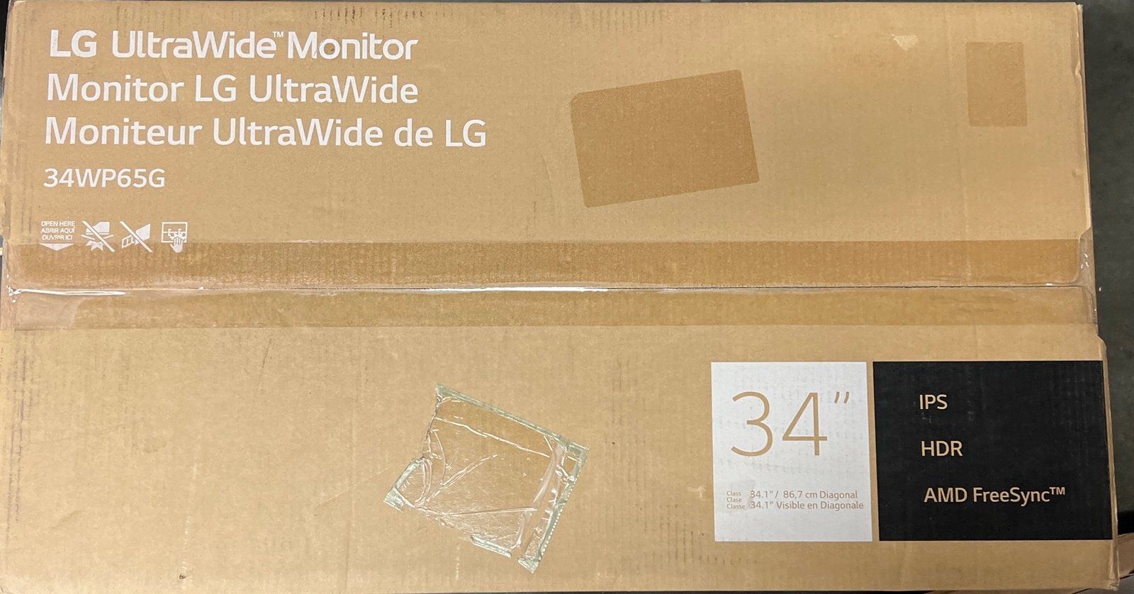 New LG 34"  UltraWide IPS HDR AMD FreeSync Monitor  34WP65G-B