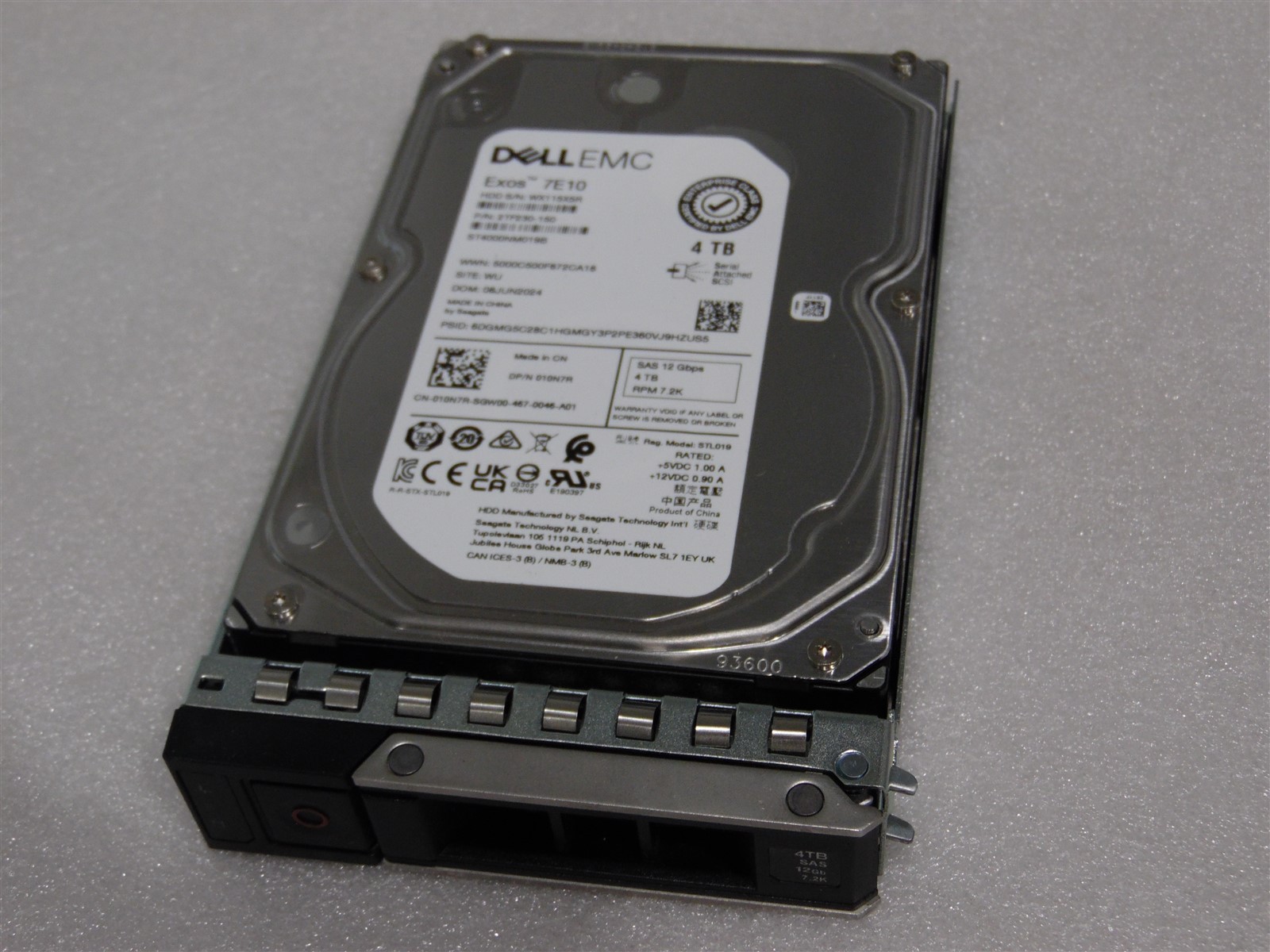 4TB 7.2K 12Gbps DELL HDD SAS SERVER POWEREDGE R760 R750 R740 T550 T560 10N7R