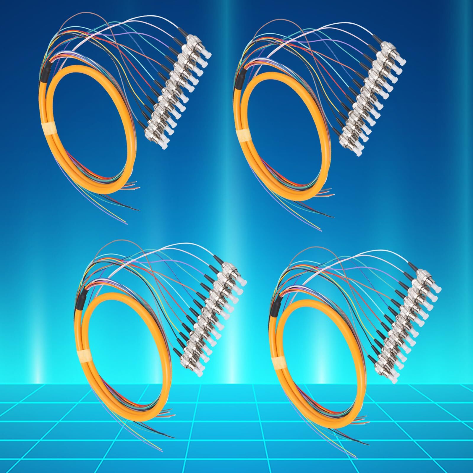 - 12 Fibers FC Singlemode (SM) Fiber Optic Pigtail 1.5m FC Single Mode Fiber ...