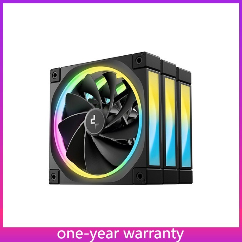 1PCS DeepCool FL12R 3 IN 1 Black 120mm Unique Addressable RGB Reverse Fan New