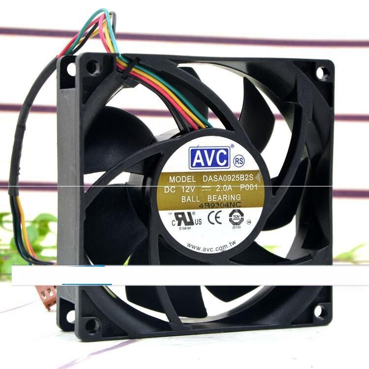 1PCS  AVC DASA0925B2S 12V 2.0A 9025 4-Wire PWM Temperature-Controlled Fan