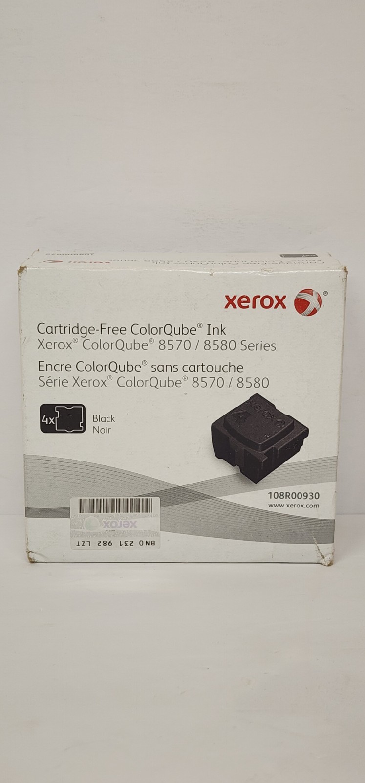 New  Genuine Xerox 108R00930 4x Black Solid ColorQube Ink 8570/8580
