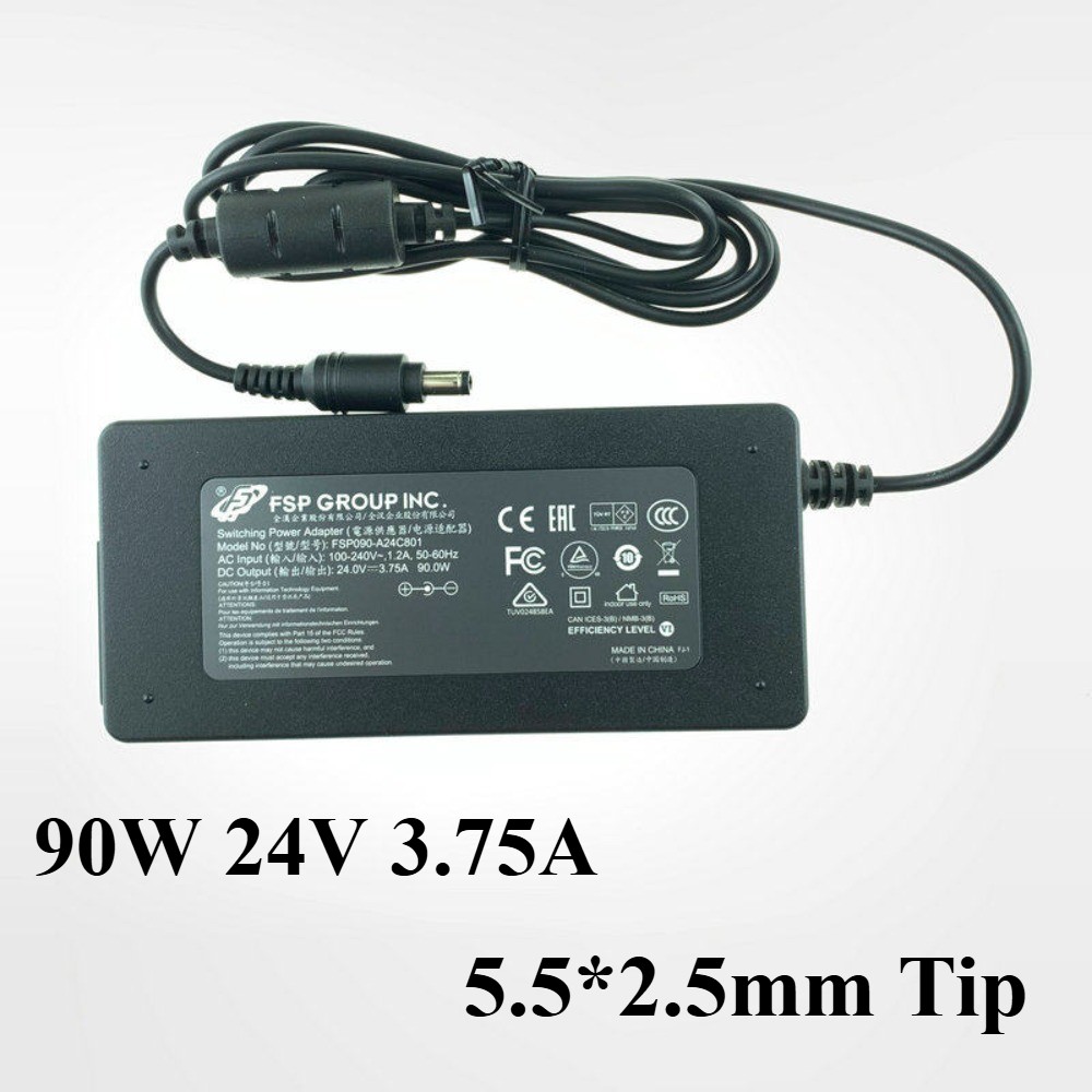 Genuine FSP 90W 24V 3.75A Printer Charger Power Supply 5.5*2.5mm Tip AC Adapter