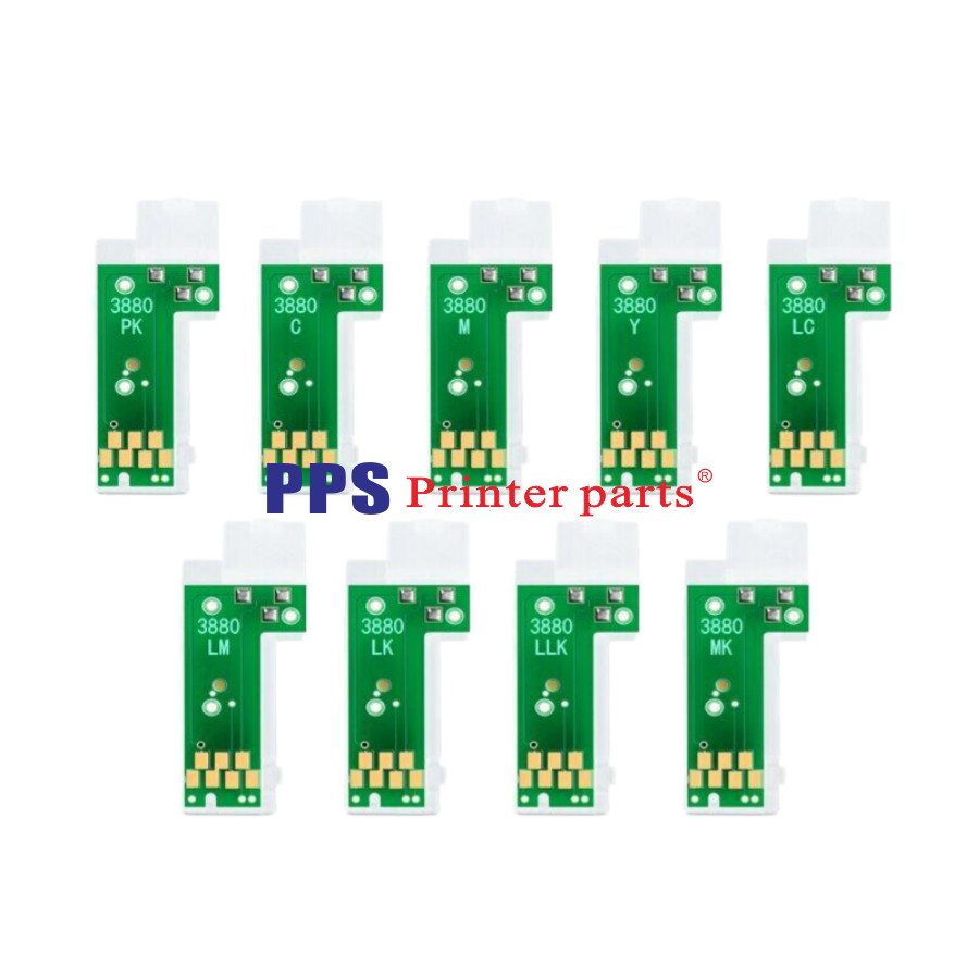 9Pcs New For Epson Stylus Pro 3800 3880 3890 CMYKLCLMLKMKLLK Ink Cartridge Chip