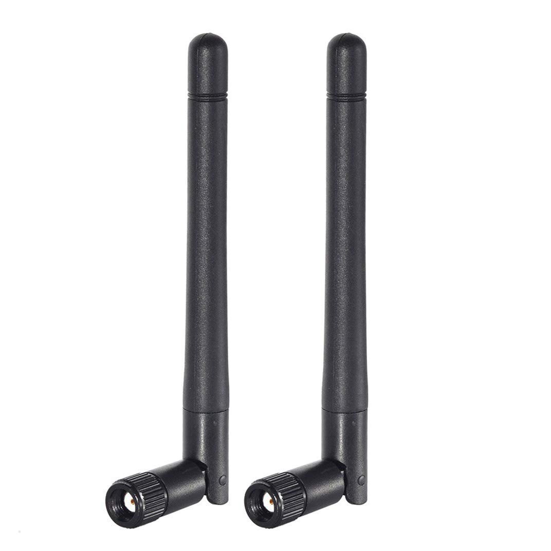BINGFU Dual Band WiFi Antenna 2.4GHz 5GHz 5.8GHz 3dBi RP-SMA Male MIMO 2-Pack