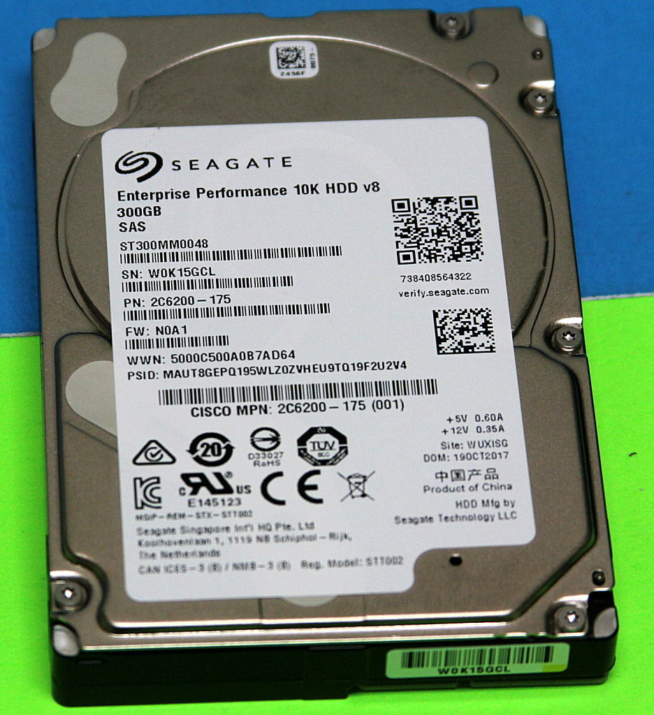 SEAGATE ST300MM0048 2C6200-175 300GB 12G SAS 10K RPM 2.5" HDD