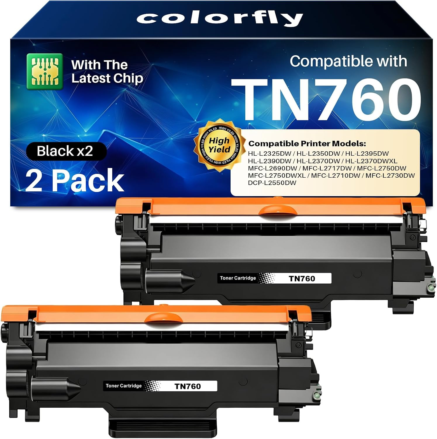 TN760 Toner for Brother Printer Compatible for Brother TN760 TN-760 TN730 TN 760