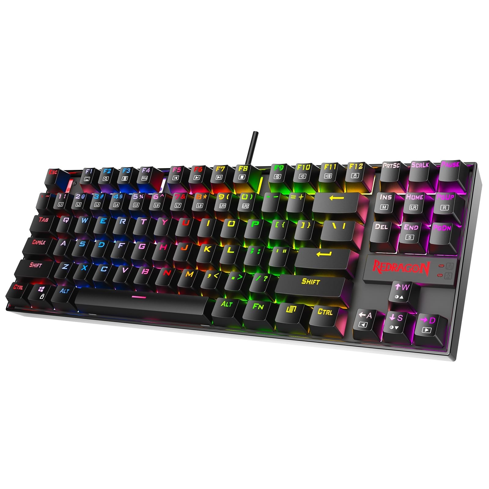 K552P TKL Mechanical Gaming Keyboard 87-Key RGB Hot-Swap Blue Switch USB