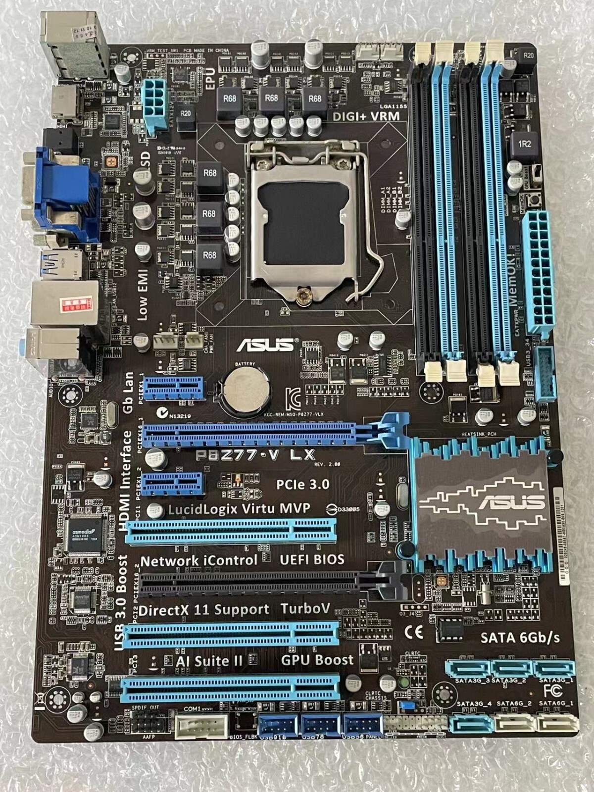 Asus P8Z77-V LX Desktop ATX Motherboard Intel Z77 LGA1155 DDR3 USB 3.0 SATAIII