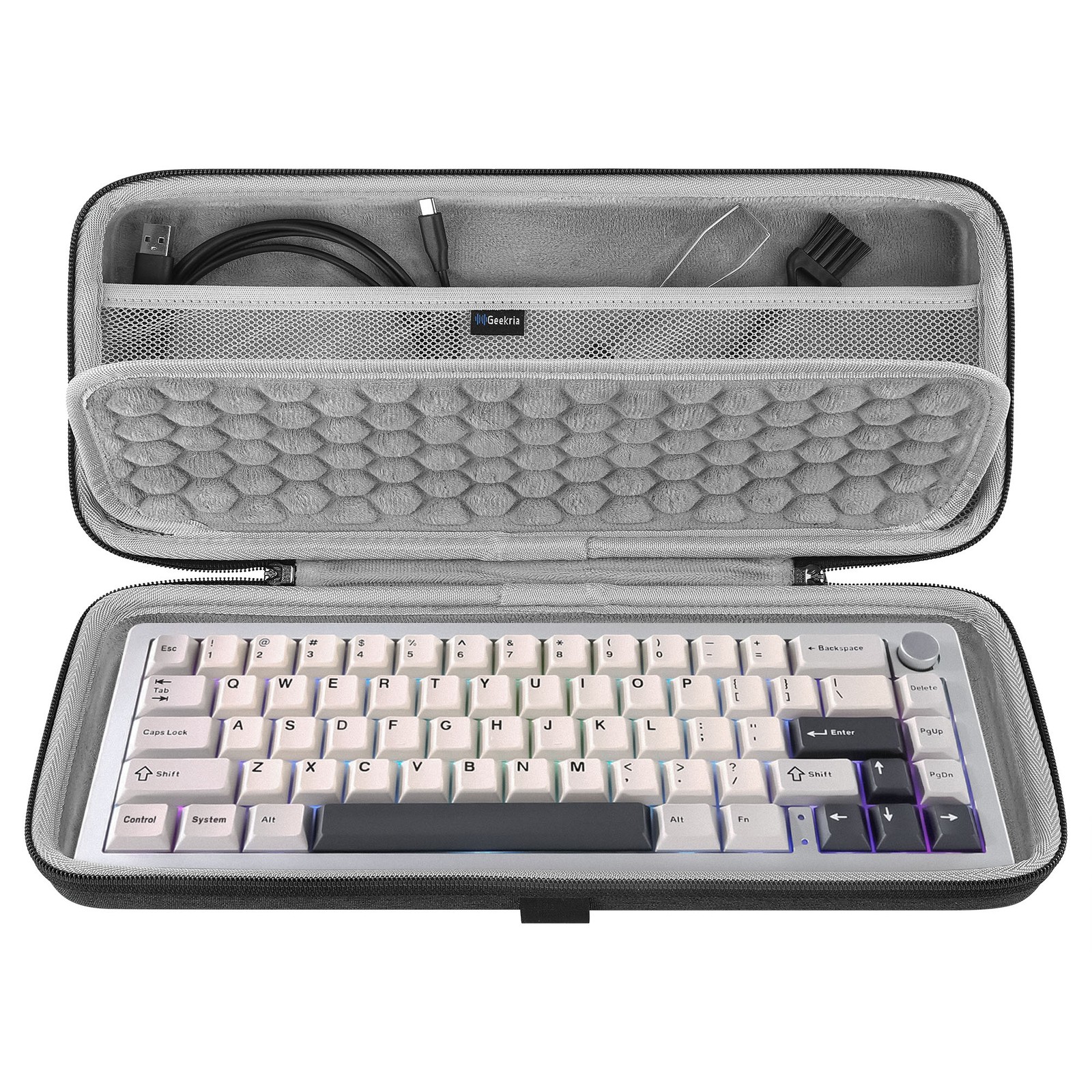 Geekria Carrying Case for 65%/68 Key Keyboard Compatible with Keychron K6