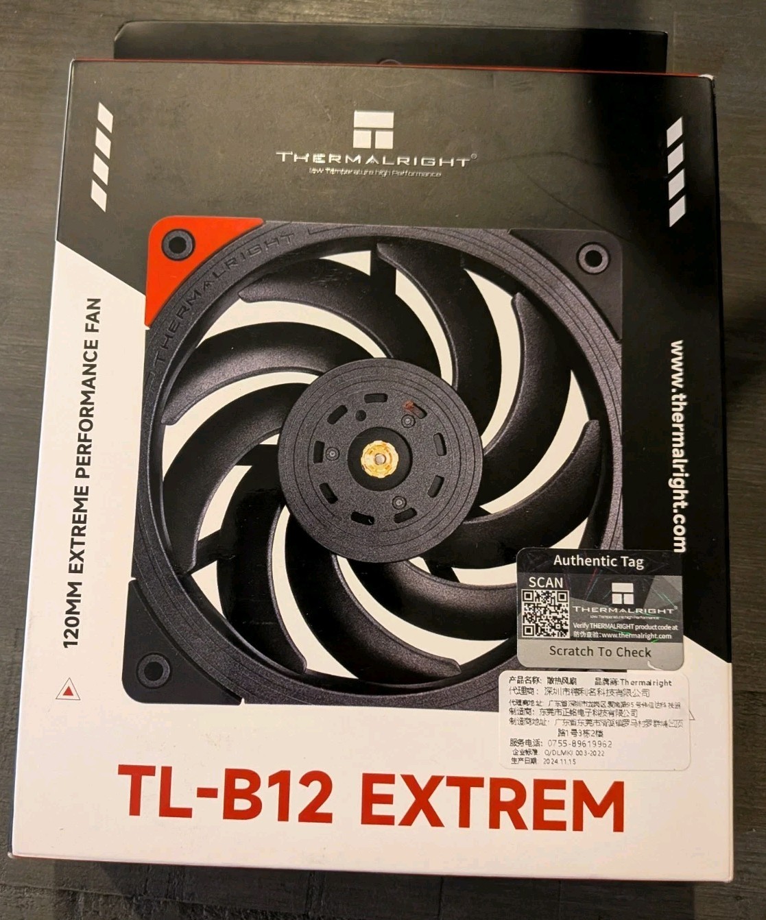 TL-B12 Extreme CPU Fan Cooler Industrial Grade High Speed 3150RPM 120mm
