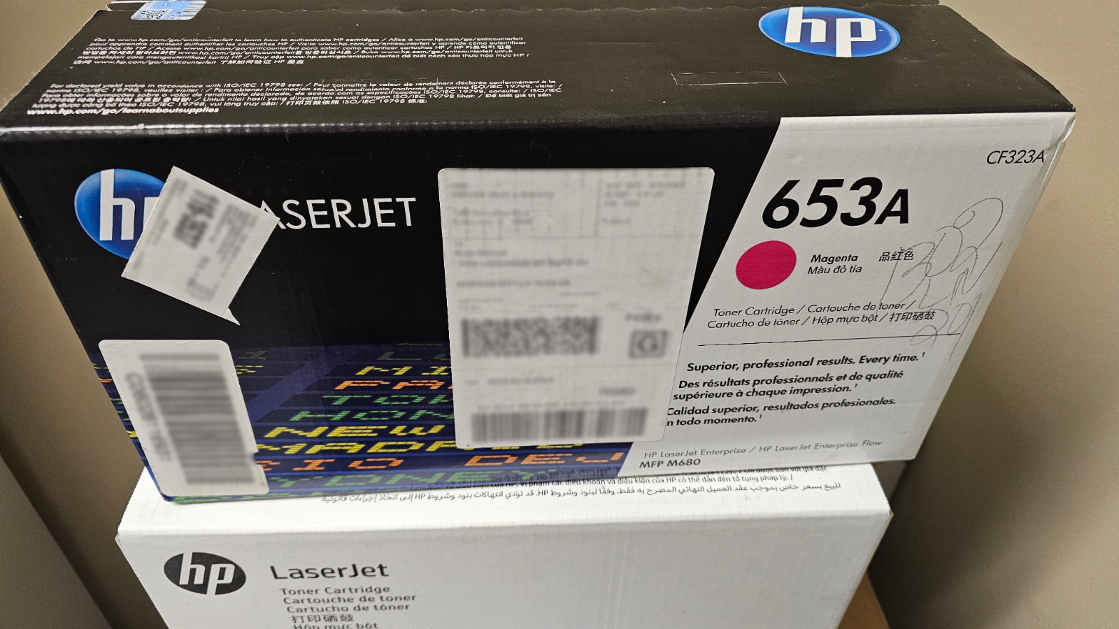 NEW Genuine HP 653A Magenta Toner Cartridge CF323A