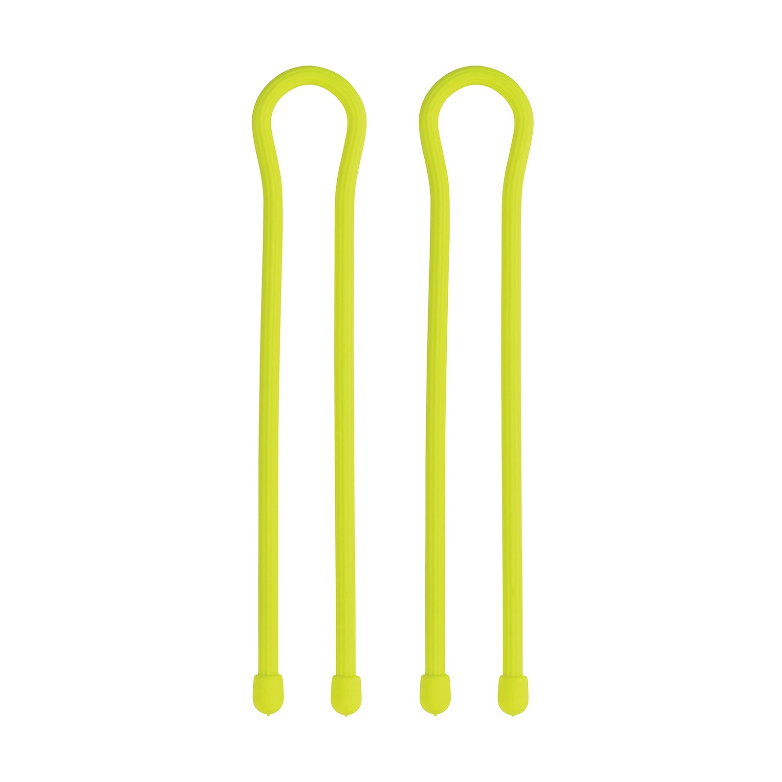 Reusable Rubber Twist Ties 18 Inch Neon Yellow Flexible Wire Organizers 2 Pack