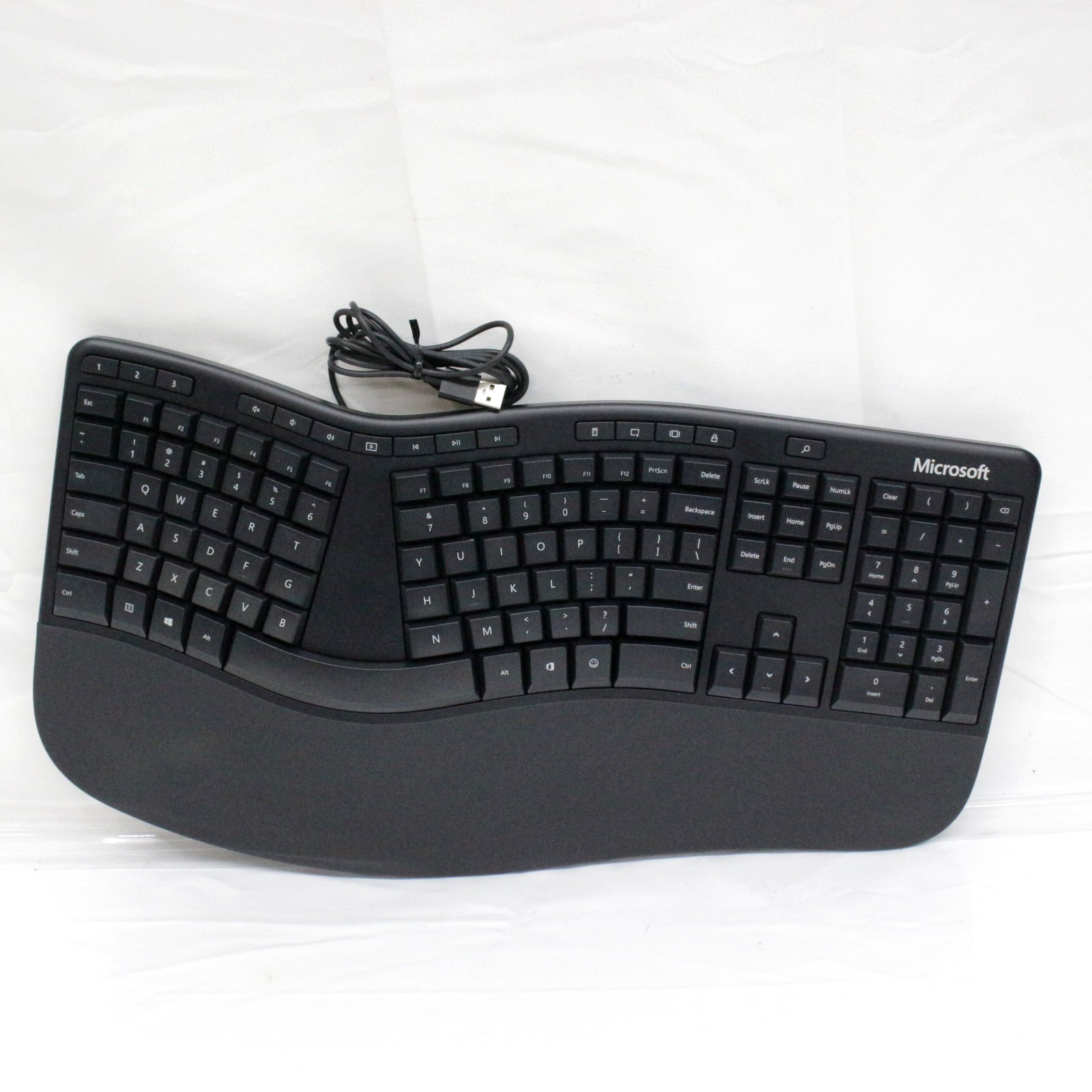 Microsoft Ergonomic Keyboard Wired USB Model 1878 LXM-00001 MINT No Box