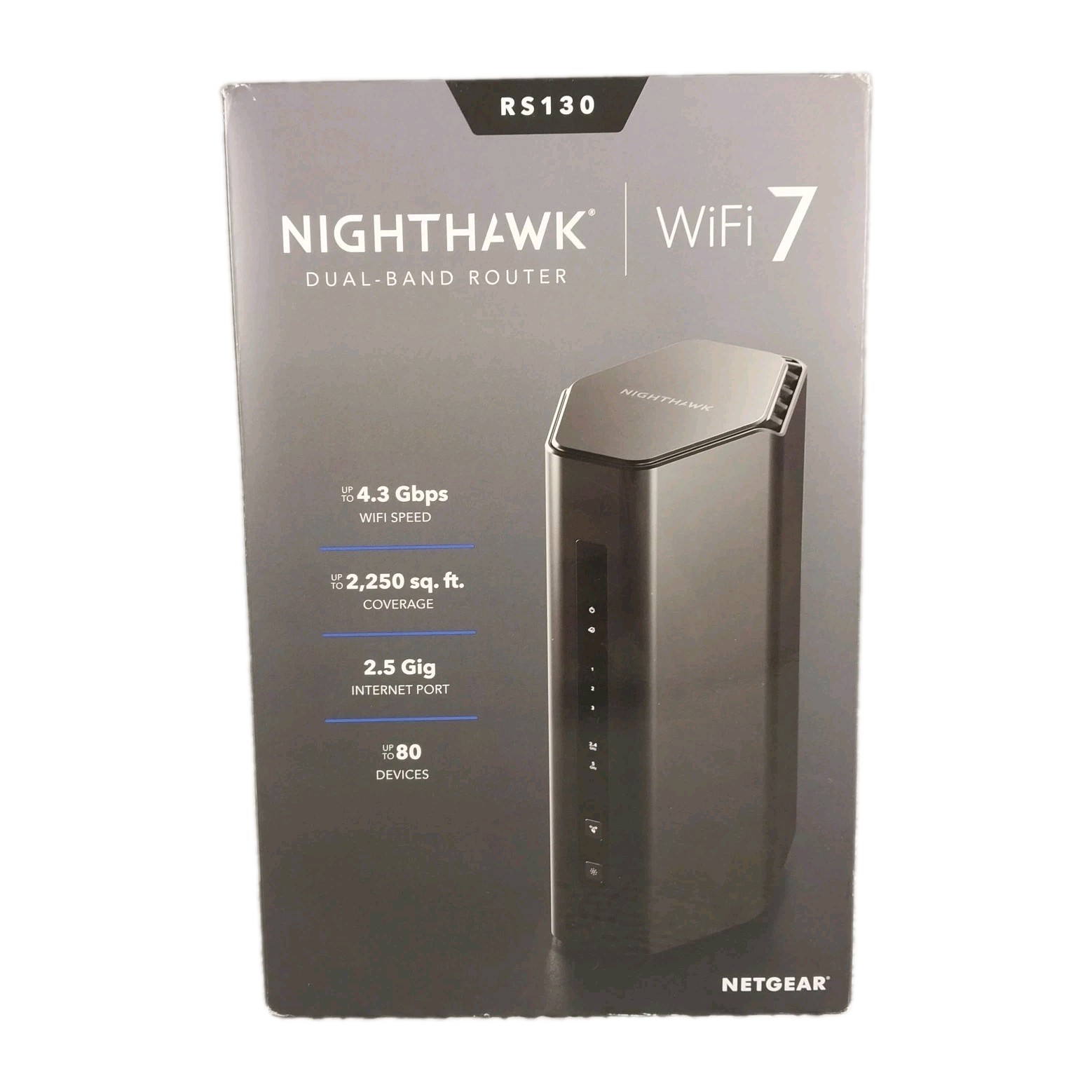 NETGEAR Nighthawk RS130 Dual-Band WiFi 7 Router 4.3GBPs WiFi Multigig (BE4300)™