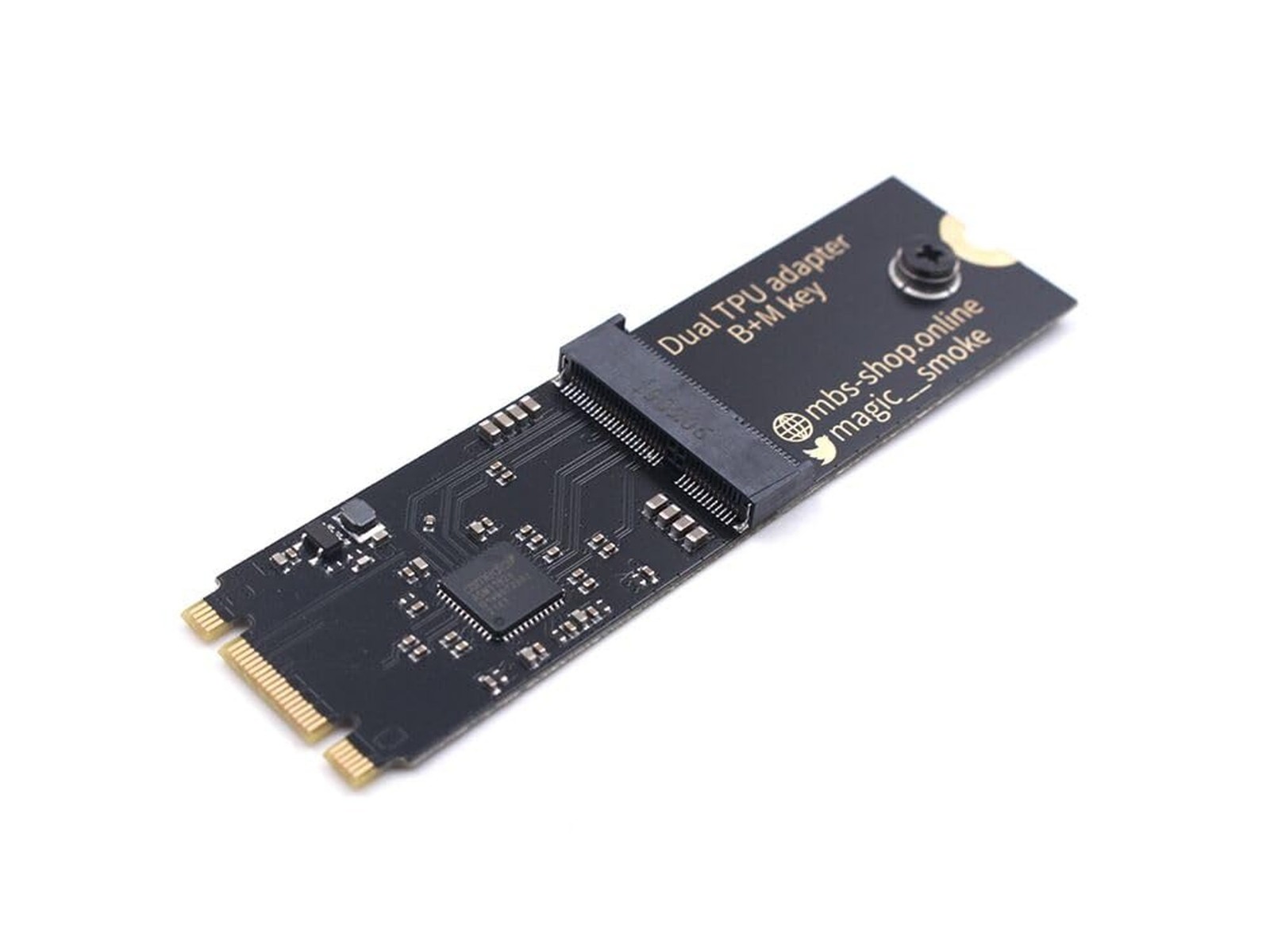 Coral Dual Edge TPU Adapter for Coral m.2 Accelerator - M.2 2280 B+M Key PCIe...