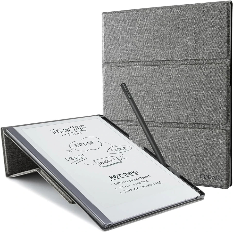 CoBak Case for Remarkable 2 -with Pen Holder and Multi-Angle Fabric gray 