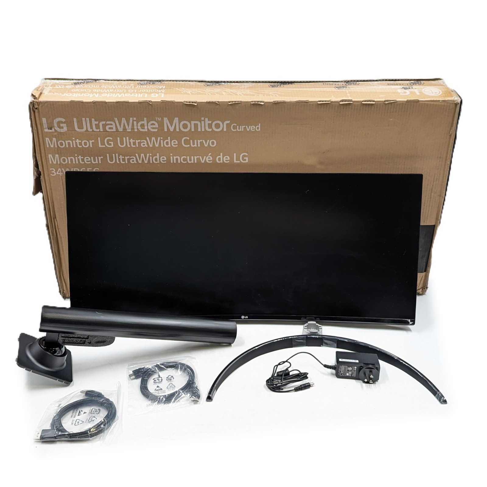 LG 34WP65C 34" 3440 x 1440 160Hz 1ms VA LCD Curved Monitor (34WP65C-B) | Black