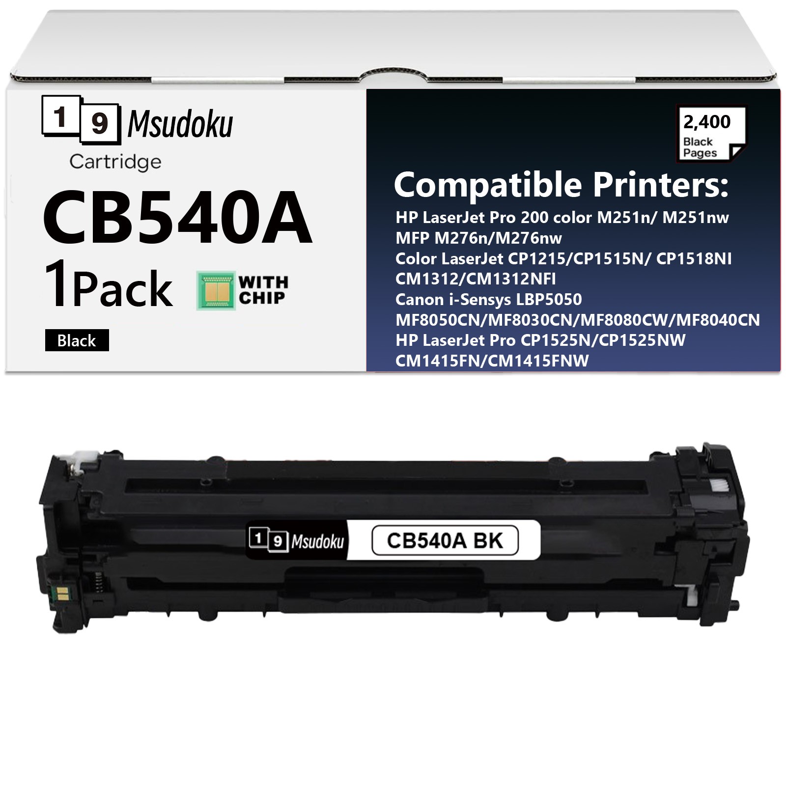 CB540A Toner Cartridges(CB541A CB542A CB543A) for HP LaserJet Pro MFP M276n/nw