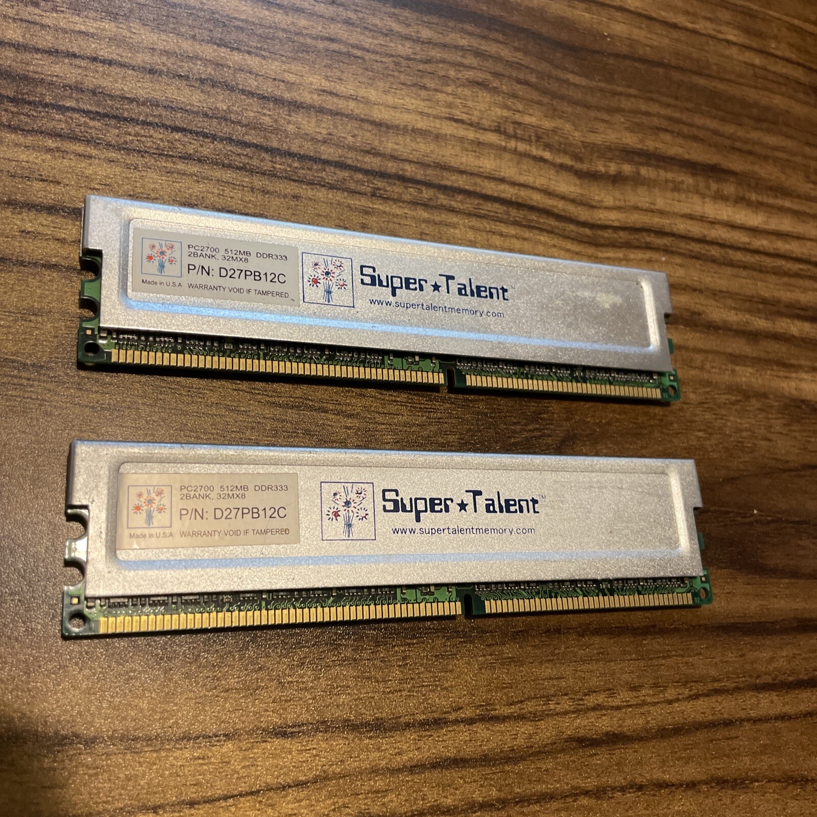 D27PB12C Super Talent 512MB Memory Module, (2 pcs.) PC Parts Computer RAM