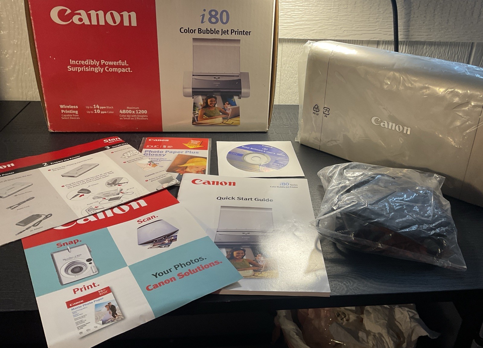 Canon i80 K10233 Bluetooth Portable USB Color Bubble Jet Printer - Open Box