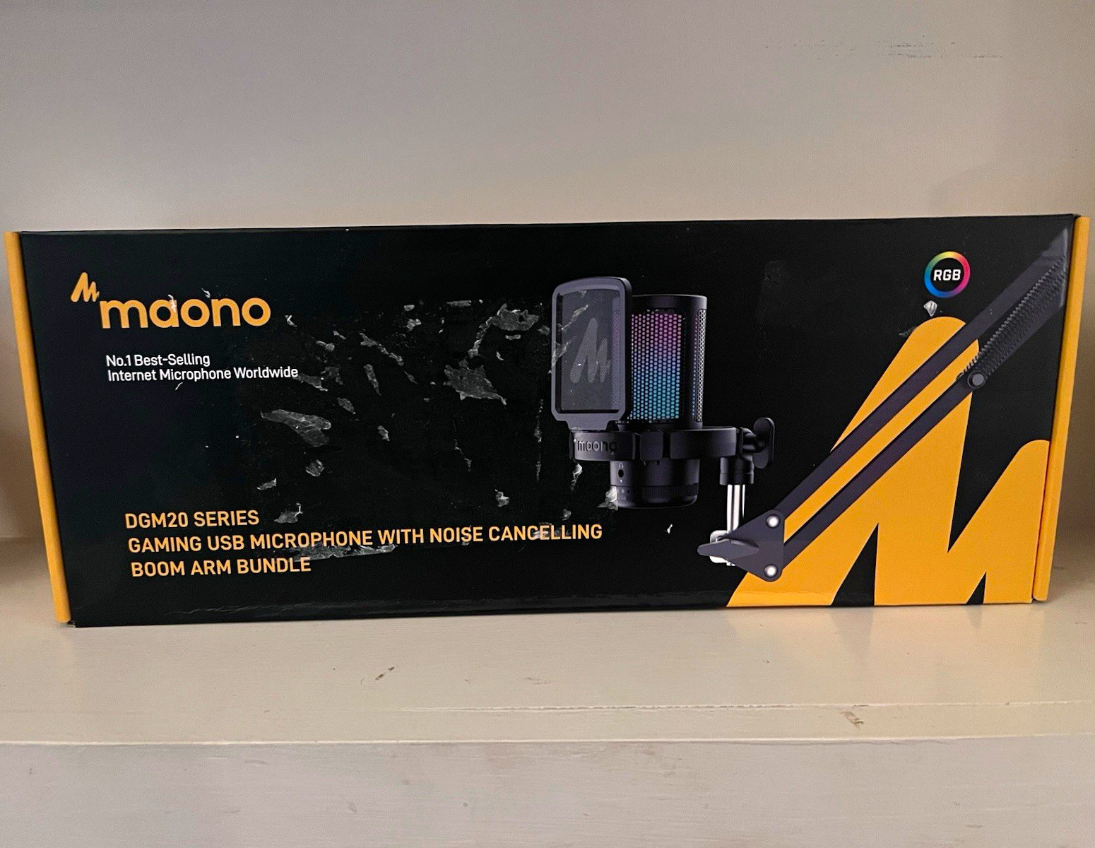 MAONO DGM20S RGB Gaming USB Microphone Boom Arm Bundle New Sealed